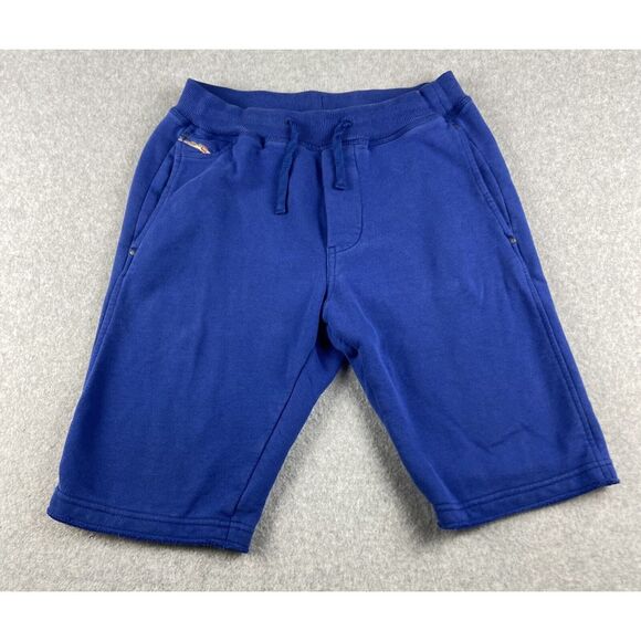 Diesel Kids Shorts Boys Blue Elastic Waist Drawstring Pocket Activewear Outdoor - Picture 1 of 15